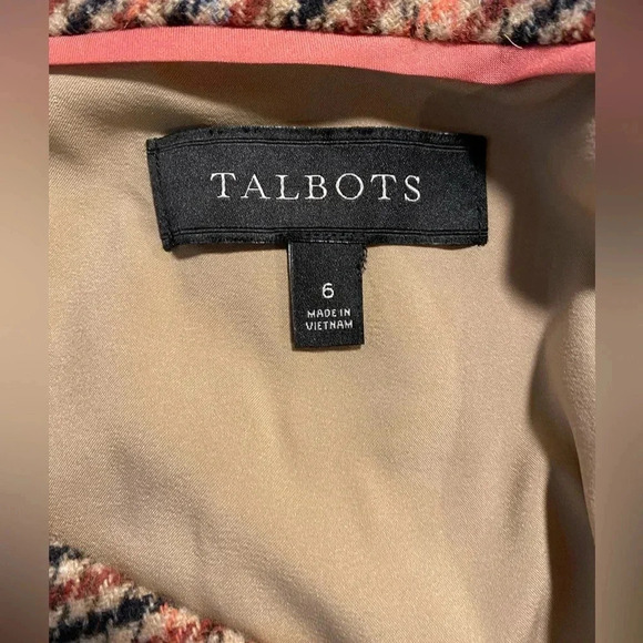 Talbots Multi Color Plaid Wool Zip Close A-Line Lined Mini Skirt Women’s 6 EUC - Picture 5 of 12